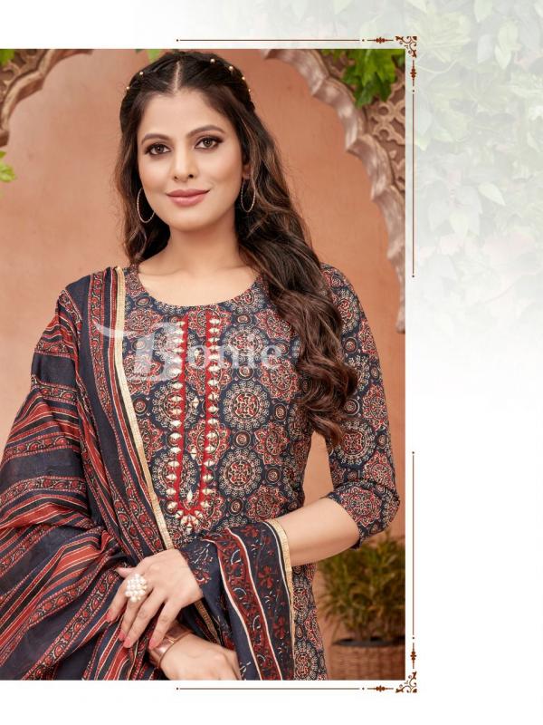 Bonie Noor 5 Cotton Kurti With Bottom Dupatta Collection